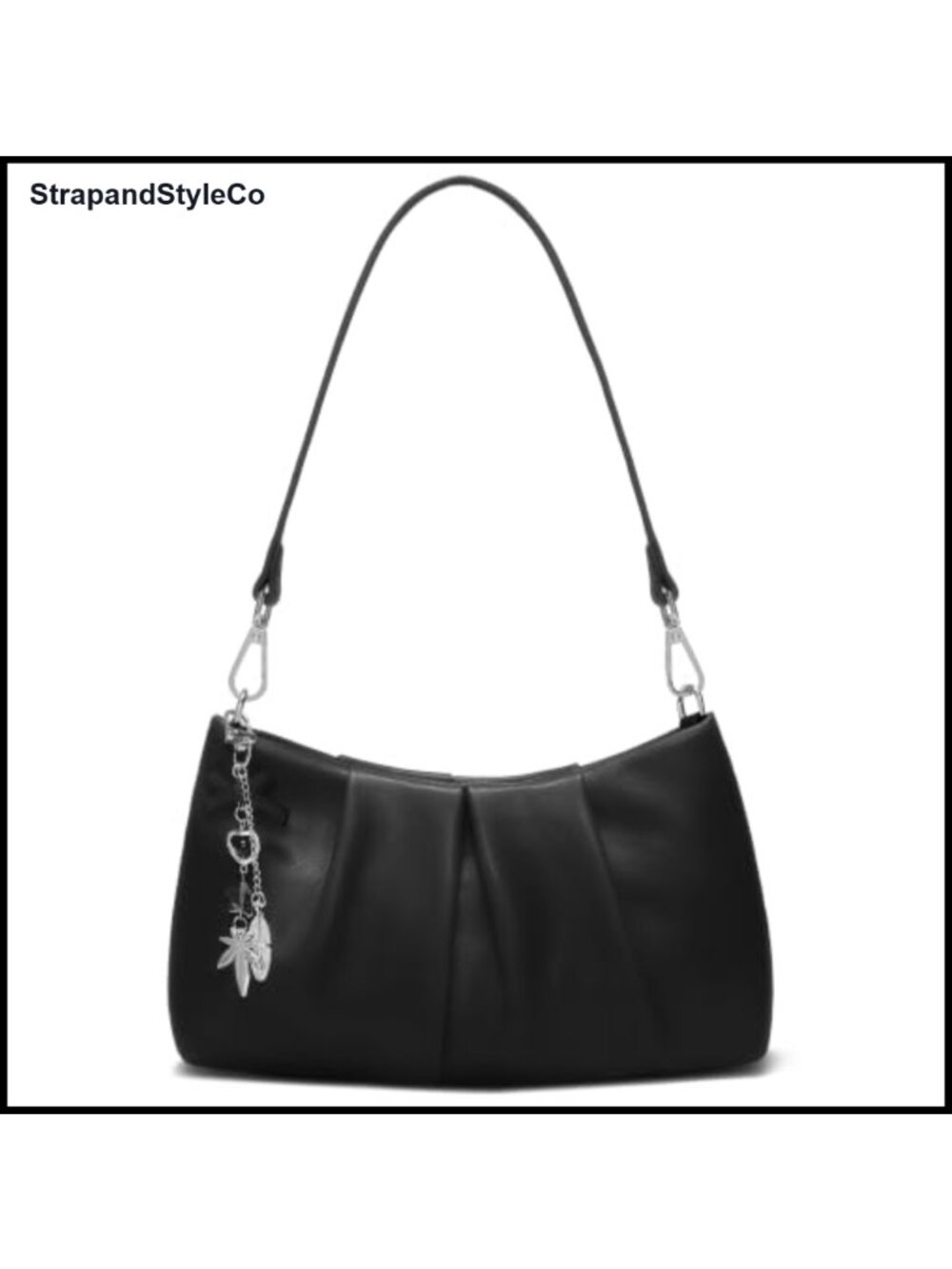 Formal PU Leather Clutch Purse Small Pleated Evening Bag for Wedding